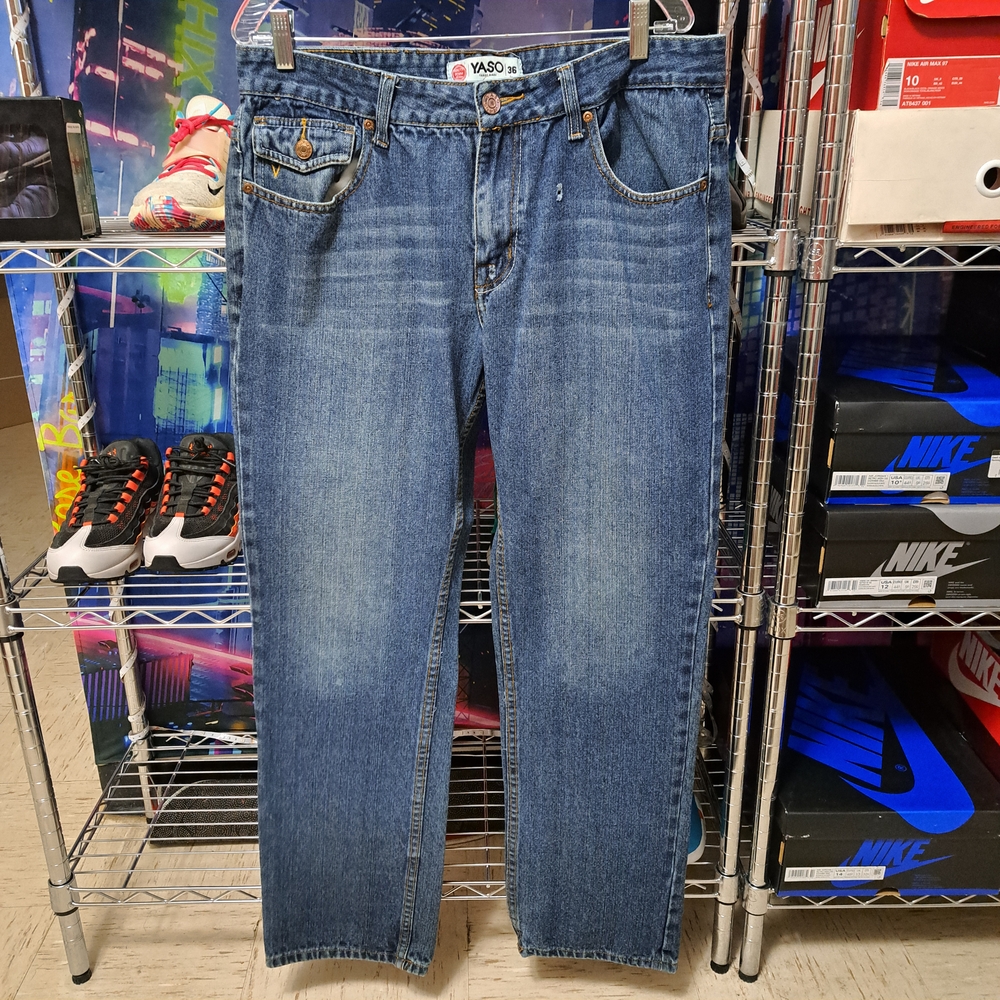 YASO Straight Leg Mens Blue Jeans